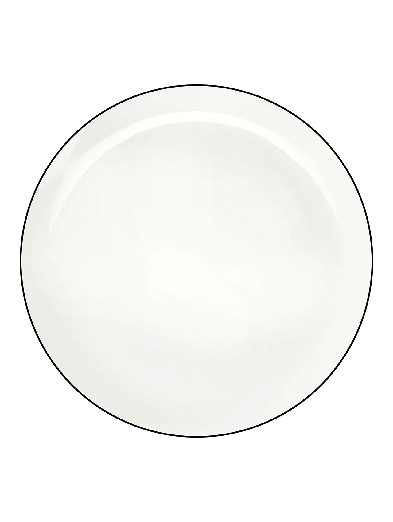 Assiette Plate - Ligne Noire