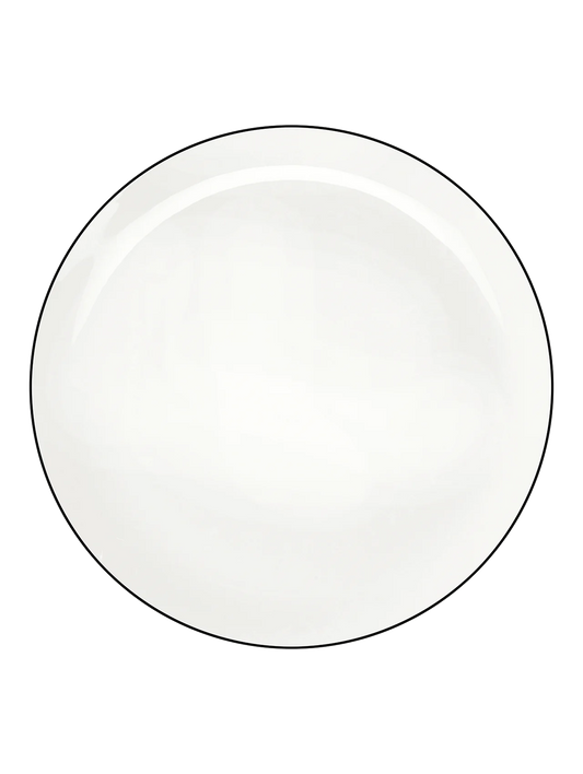 Assiette Plate - Ligne Noire