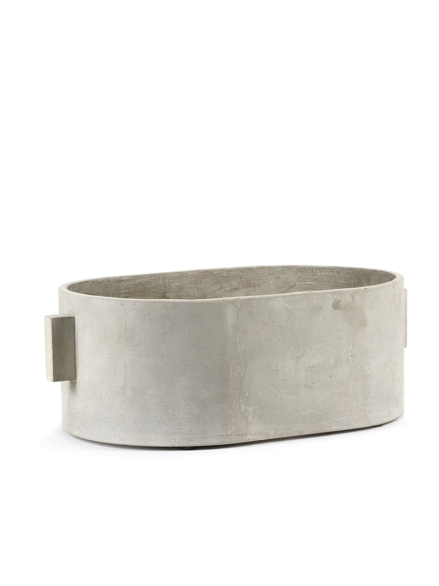 Flower Pot Oval L Grey