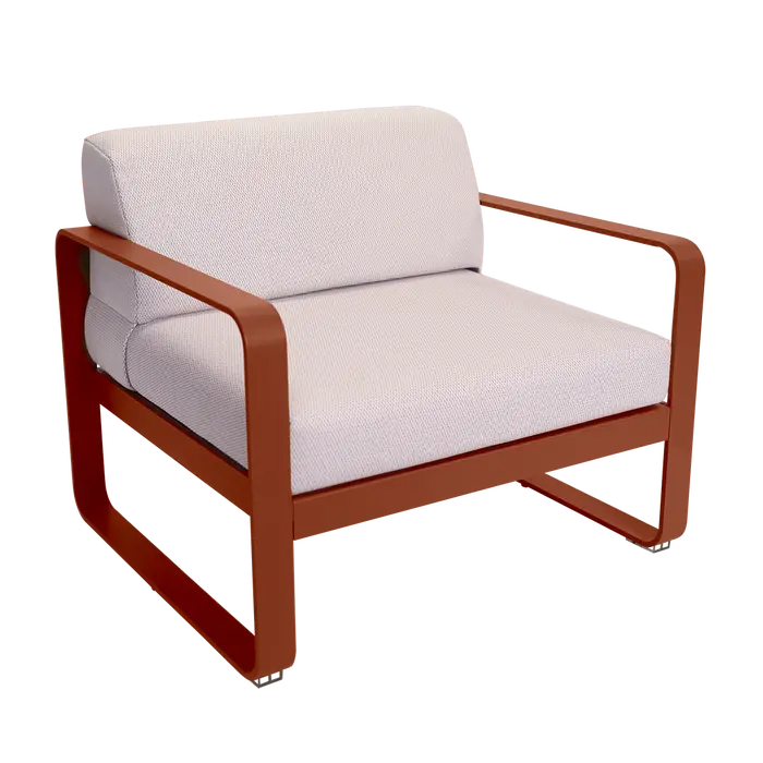 Fauteuil bas Bellevie - Ocre rouge et perle