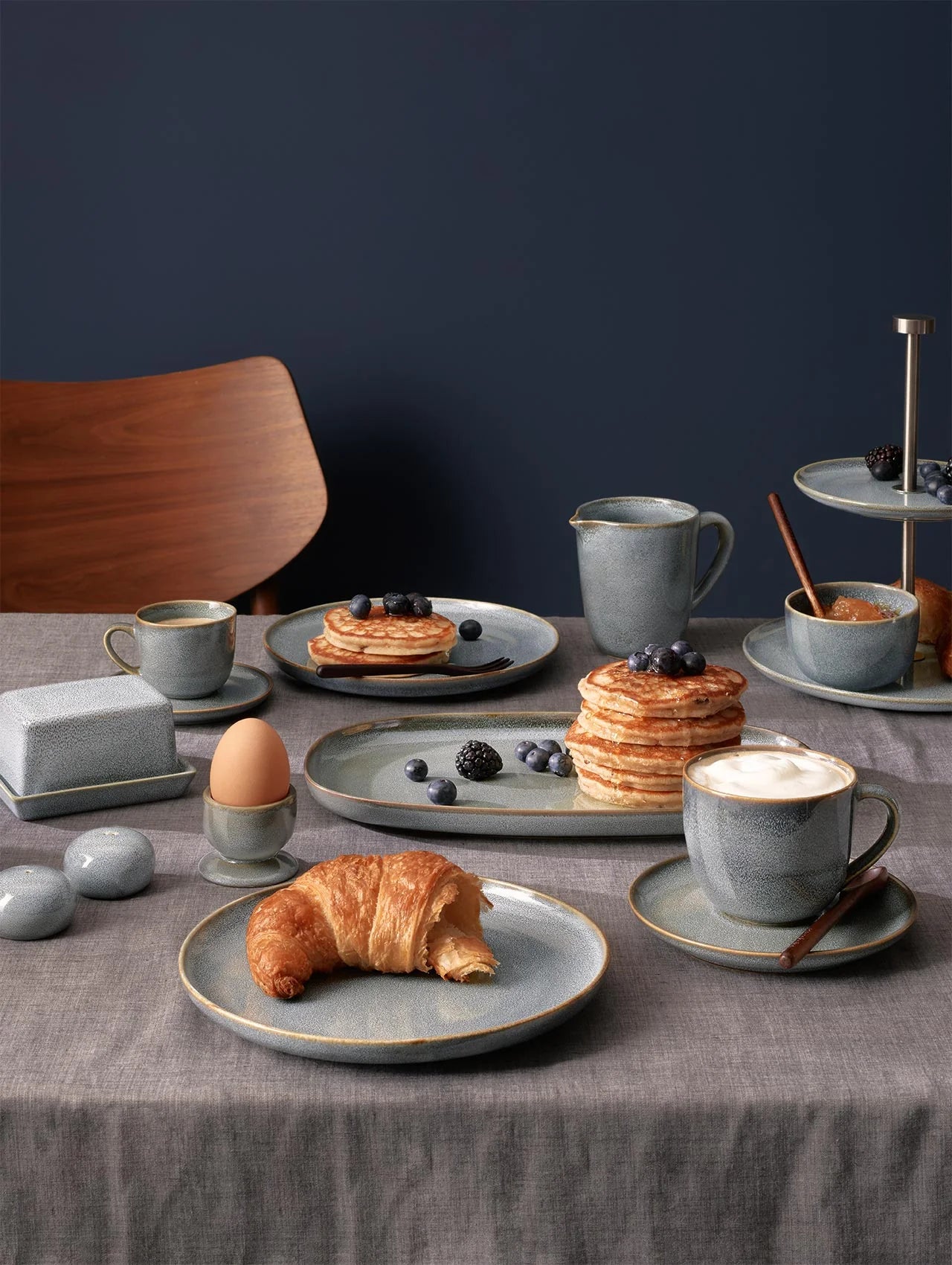 Assiette Ovale Denim