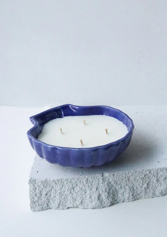 Bougie Coquillage Bleu Outremer - Figue & Santal