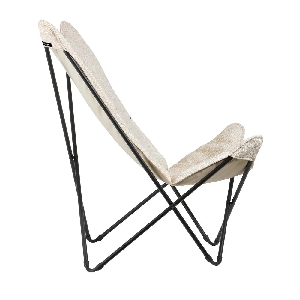 Fauteuil papillon matelassé grande largeur Sphinx - Beige Creme