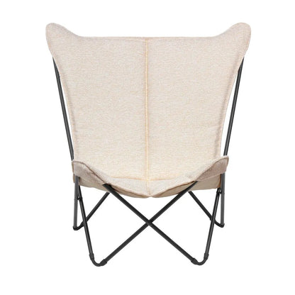 Fauteuil papillon matelassé grande largeur Sphinx - Beige Creme