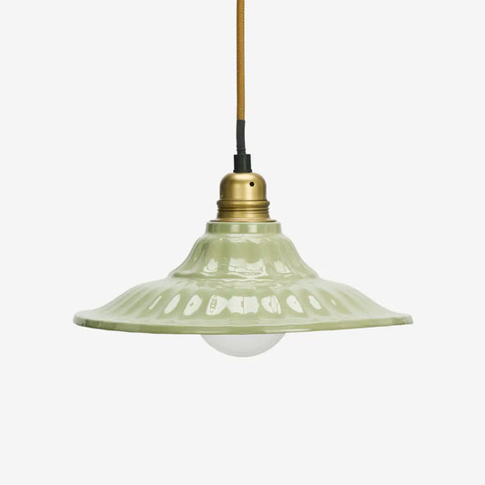 Suspension rétro en émail - Sauge